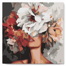 Laden Sie das Bild in den Galerie-Viewer, Mini Malen nach Zahlen mit Rahmen - Schönheit hinter Blumen