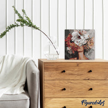 Laden Sie das Bild in den Galerie-Viewer, Mini Malen nach Zahlen mit Rahmen - Schönheit hinter Blumen