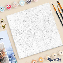 Laden Sie das Bild in den Galerie-Viewer, Mini Malen nach Zahlen mit Rahmen - Schönheit hinter Blumen