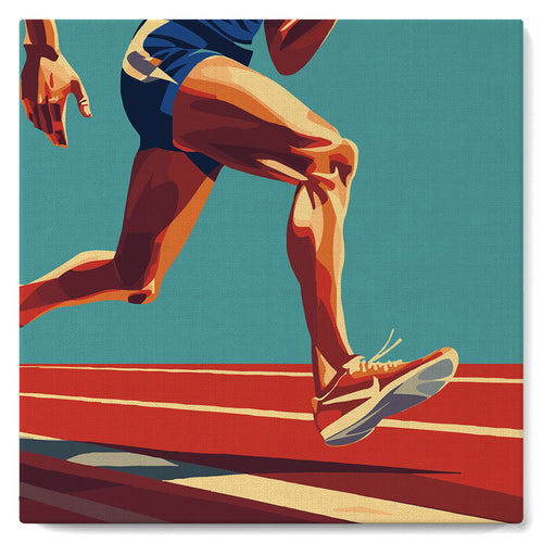 Mini Malen nach Zahlen mit Rahmen - Sportposter Athletik