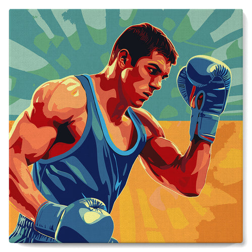 Mini Malen nach Zahlen mit Rahmen - Sportposter Boxen