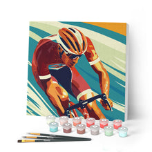 Laden Sie das Bild in den Galerie-Viewer, Mini Malen nach Zahlen mit Rahmen - Sportposter Radfahren