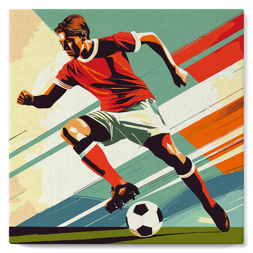 Mini Malen nach Zahlen mit Rahmen - Sportposter Fußball