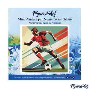 Mini Malen nach Zahlen mit Rahmen - Sportposter Fußball