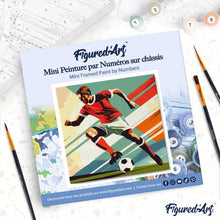Laden Sie das Bild in den Galerie-Viewer, Mini Malen nach Zahlen mit Rahmen - Sportposter Fußball