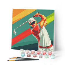 Laden Sie das Bild in den Galerie-Viewer, Mini Malen nach Zahlen mit Rahmen - Sportposter Golf