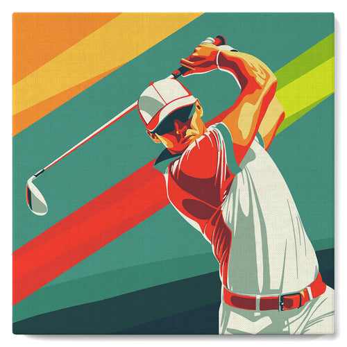 Mini Malen nach Zahlen mit Rahmen - Sportposter Golf