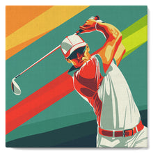 Laden Sie das Bild in den Galerie-Viewer, Mini Malen nach Zahlen mit Rahmen - Sportposter Golf