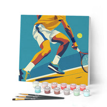 Laden Sie das Bild in den Galerie-Viewer, Mini Malen nach Zahlen mit Rahmen - Sportposter Tennis