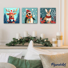 Laden Sie das Bild in den Galerie-Viewer, Mini Malen nach Zahlen mit Rahmen - Glücklicher Pinguin