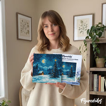 Laden Sie das Bild in den Galerie-Viewer, Mini Malen nach Zahlen mit Rahmen - Sternenklare Weihnachtsnacht