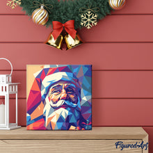 Laden Sie das Bild in den Galerie-Viewer, Mini Malen nach Zahlen mit Rahmen - Polygon-Weihnachtsmann