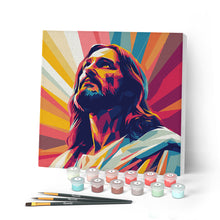 Laden Sie das Bild in den Galerie-Viewer, Mini Malen nach Zahlen mit Rahmen - Strahlender Jesus