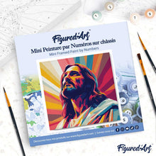 Laden Sie das Bild in den Galerie-Viewer, Mini Malen nach Zahlen mit Rahmen - Strahlender Jesus