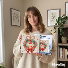 Laden Sie das Bild in den Galerie-Viewer, Mini Malen nach Zahlen mit Rahmen - Weihnachtskranz-Bär