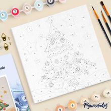 Laden Sie das Bild in den Galerie-Viewer, Mini Malen nach Zahlen mit Rahmen - Süßer Weihnachtsbaum