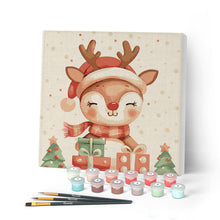 Laden Sie das Bild in den Galerie-Viewer, Mini Malen nach Zahlen mit Rahmen - Festliches Rentier