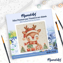 Laden Sie das Bild in den Galerie-Viewer, Mini Malen nach Zahlen mit Rahmen - Festliches Rentier