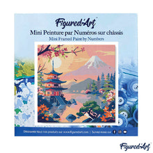 Laden Sie das Bild in den Galerie-Viewer, Mini Malen nach Zahlen mit Rahmen - Pagode und Mount Fuji