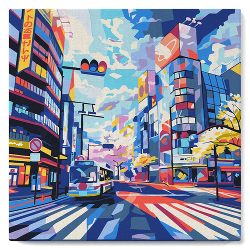 Mini Malen nach Zahlen mit Rahmen - Shibuya Pop Art