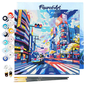 Mini Malen nach Zahlen mit Rahmen - Shibuya Pop Art