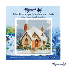 Laden Sie das Bild in den Galerie-Viewer, Mini Malen nach Zahlen mit Rahmen - Backsteinhaus im Winter