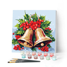 Laden Sie das Bild in den Galerie-Viewer, Mini Malen nach Zahlen mit Rahmen - Weihnachtsglocken