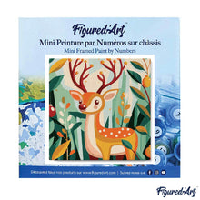 Laden Sie das Bild in den Galerie-Viewer, Mini Malen nach Zahlen mit Rahmen - Goldenes Rentier