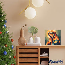 Laden Sie das Bild in den Galerie-Viewer, Mini Malen nach Zahlen mit Rahmen - Betende Maria