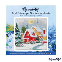 Laden Sie das Bild in den Galerie-Viewer, Mini Malen nach Zahlen mit Rahmen - Rotes Haus im Winter