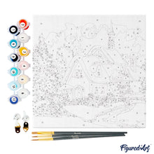 Laden Sie das Bild in den Galerie-Viewer, Mini Malen nach Zahlen mit Rahmen - Rotes Haus im Winter