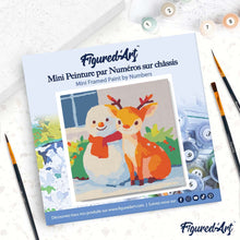 Laden Sie das Bild in den Galerie-Viewer, Mini Malen nach Zahlen mit Rahmen - Weihnachtsfreunde