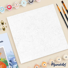 Laden Sie das Bild in den Galerie-Viewer, Mini Malen nach Zahlen mit Rahmen - Weihnachtsfreunde