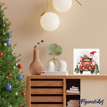 Laden Sie das Bild in den Galerie-Viewer, Mini Malen nach Zahlen mit Rahmen - Weihnachtsmann-Lkw