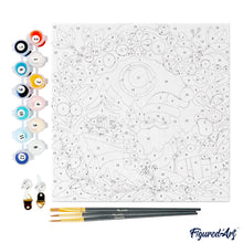 Laden Sie das Bild in den Galerie-Viewer, Mini Malen nach Zahlen mit Rahmen - Kranz und Weihnachtsmann