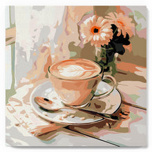 Laden Sie das Bild in den Galerie-Viewer, Mini Malen nach Zahlen mit Rahmen - Morgenkaffee