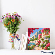Laden Sie das Bild in den Galerie-Viewer, Mini Malen nach Zahlen mit Rahmen - Blumenallee von Capri