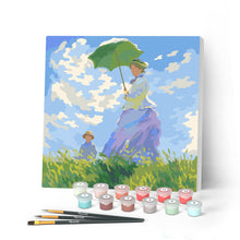 Laden Sie das Bild in den Galerie-Viewer, Malen nach Zahlen Figured'Art – Mini Malen nach Zahlen mit Rahmen - Der Spaziergang - Monet