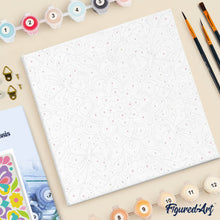 Laden Sie das Bild in den Galerie-Viewer, Mini Malen nach Zahlen mit Rahmen - Schmetterlings-Mandala