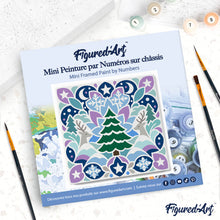 Laden Sie das Bild in den Galerie-Viewer, Mini Malen nach Zahlen mit Rahmen - Weihnachts-Mandala
