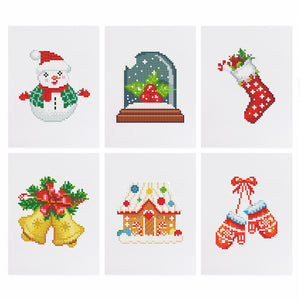 Mini Diamond Painting 15x20 cm (6 Stück) - Weihnachtsklassiker