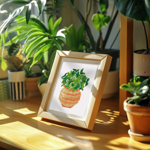 Mini Diamond Painting 15x20 cm (6 Stück) - Flora und Getopft