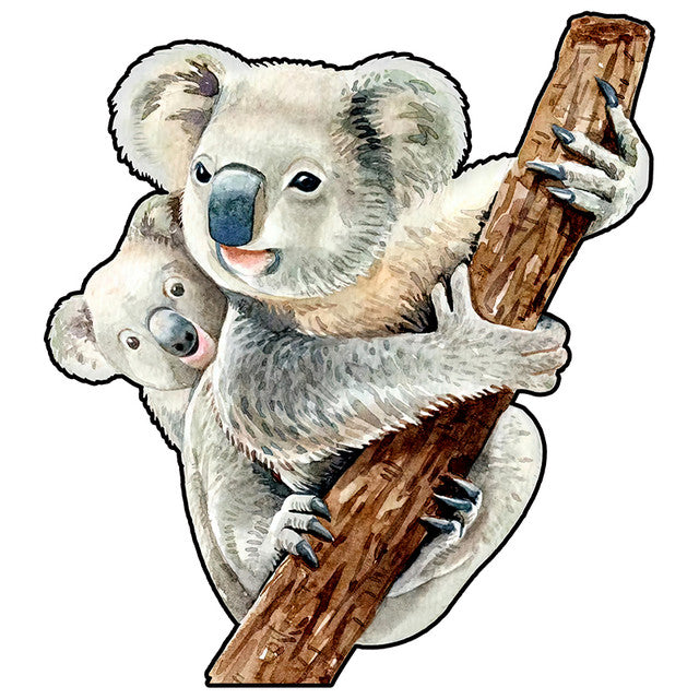 2D Holzpuzzle – Koalas auf einem Ast