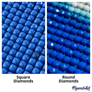 Diamond Painting - Blauer Morphofalter – 40 x 50 cm auf Keilrahmen gespannt