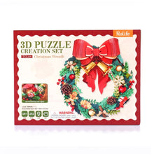 Laden Sie das Bild in den Galerie-Viewer, 3D Puzzle - Weihnachtskranz