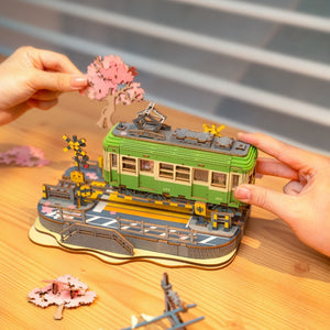 3D Puzzle - Sakura-Straßenbahnfahrt