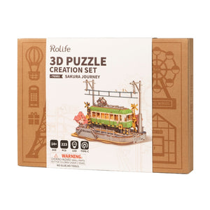 3D Puzzle - Sakura-Straßenbahnfahrt