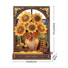 Laden Sie das Bild in den Galerie-Viewer, 3D Puzzle - Goldene Sonnenblume