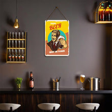 Laden Sie das Bild in den Galerie-Viewer, Malen nach Zahlen Metallposter - Frisches Bier Der Mann