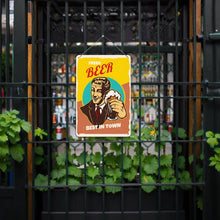 Laden Sie das Bild in den Galerie-Viewer, Malen nach Zahlen Metallposter - Frisches Bier Der Mann